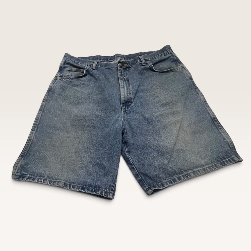 Vintage Wrangler Mens Size 40 Baggy Denim Jorts Shorts Blue Y2K 90s Skater 0368